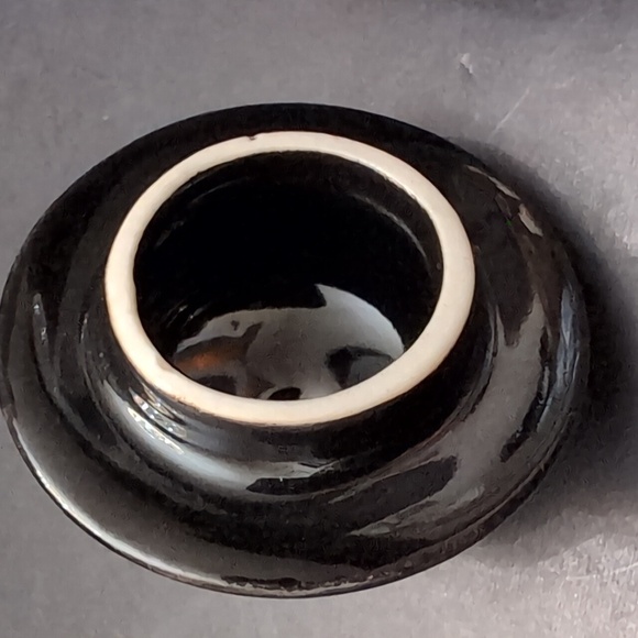 Vintage Shibata Japan Mini Black Lidded Ginger Jar. - Picture 7 of 11